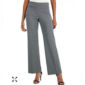 Anne Klein Pull On High Rise Wide Leg Pants Size 2X in Herringbone